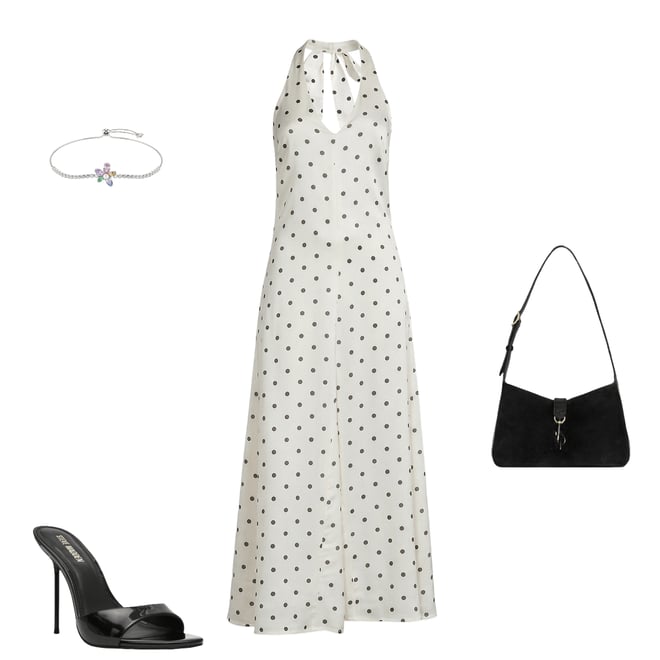 Line and Dot Ravyn Polka Dot Halter Neck Sleeveless Maxi Dress | Dillard's