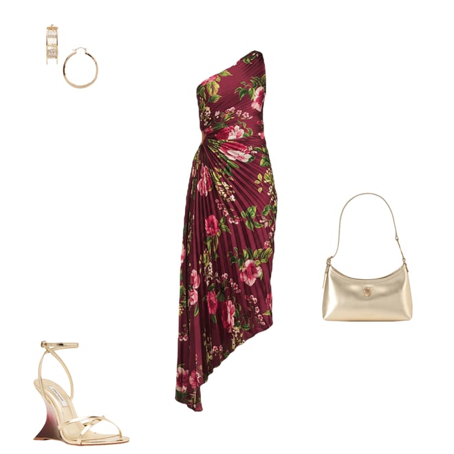 Petal & Pup Kleo Floral Print One Shoulder Sleeveless Asymmetrical Midi  Dress | Dillard's