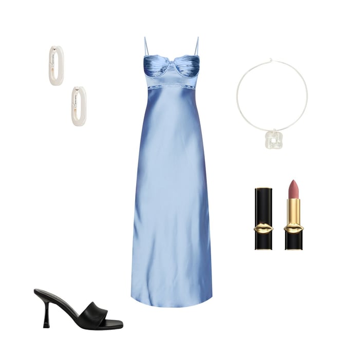 chinese dress ladies Florianne Satin Maxi Dress