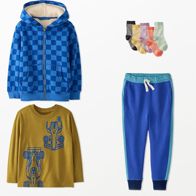 Sweat à Capuche Réversible Garçon – Hanna Andersson – Rayé Bleu/blanc – Taille 120 (12 Ans) NEUF