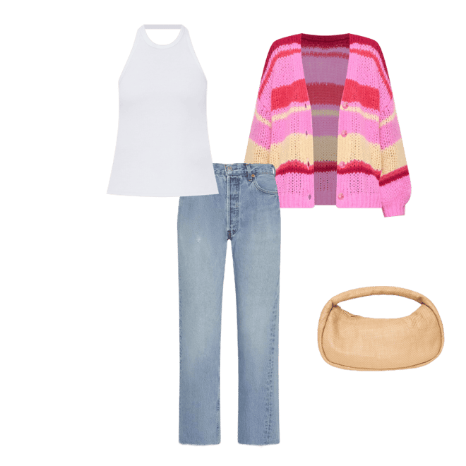 Womens Pink Knit Cardigan | LSPACE Lido Colorful Cardigan