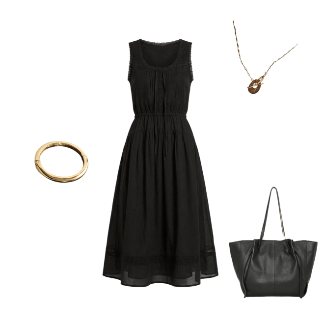LACE INSET MIDI DRESS | Lucky Brand