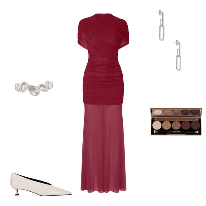burgundy flat dress shoes Le Monde Beryl Burgundy Classic Claudia Ballerina Burgundy / IT38 main image 0