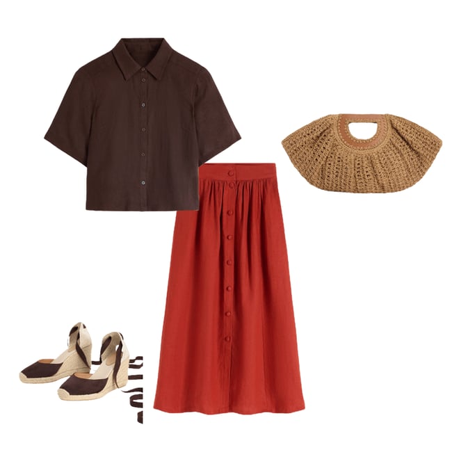 Lot De Jupes Femme Taille 6/8 - Mix Couleurs Bleu, Blanc, Noir - H&M/Primark - Occasion TBE