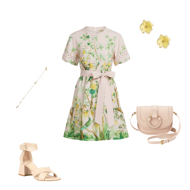 hunter green polo dress Puff Sleeve Dress main image 1