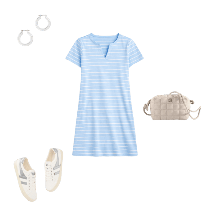 blue and white t shirt dress All Day T-Shirt Classic Navy / Classic Navy/White / M Luxe Jersey T-Shirt Dress -