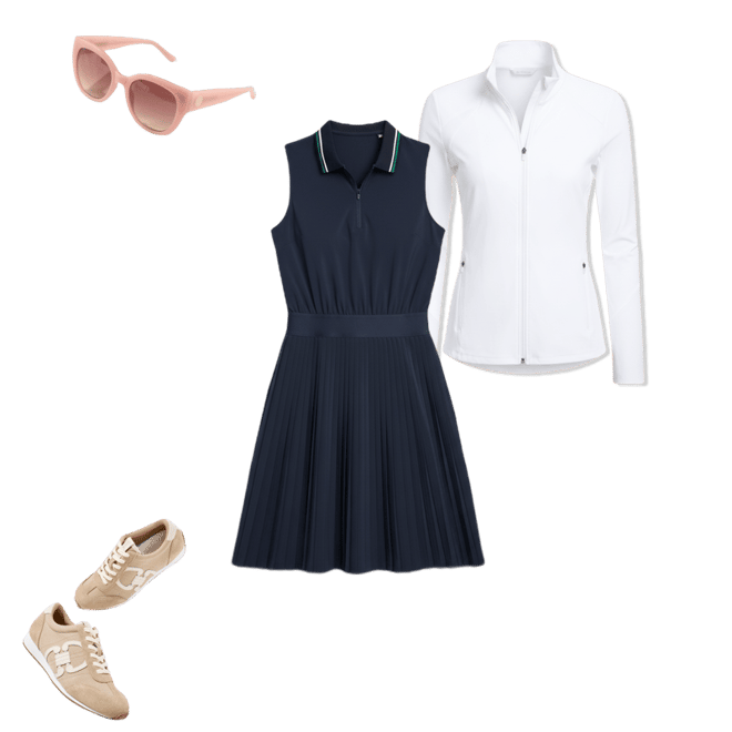 Lightweight Woven Stretch Golf Dress | Talbots
