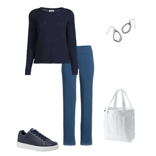 Starfish Mid Rise Straight Leg Pants | Lands' End