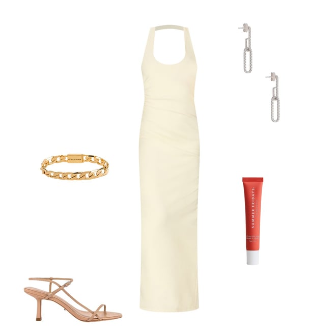 slim fit dress slacks Natalia Halter Maxi main image 1
