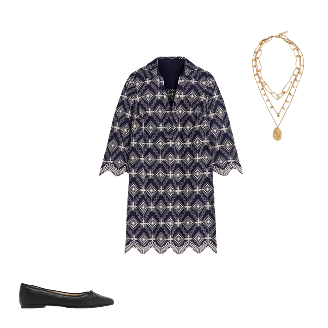 boden broderie cotton dress Jen Broderie Cotton Midi Dress - Navy