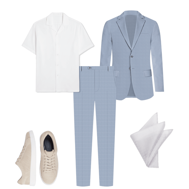 Jos. A. Bank Tailored Fit Comfort Stretch Seersucker Plaid Suit