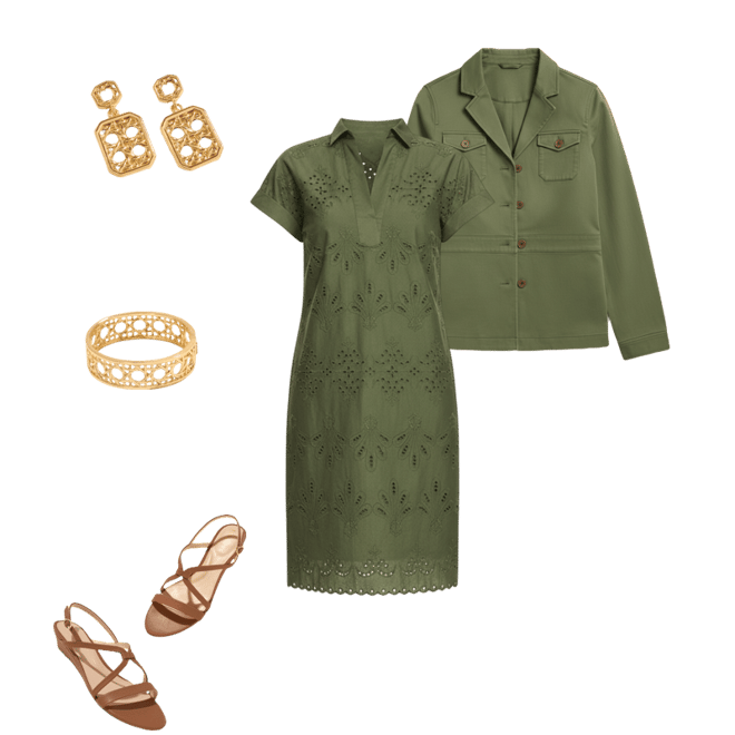 talbots green eyelet dress Sea Breeze Eyelet Shift Dress