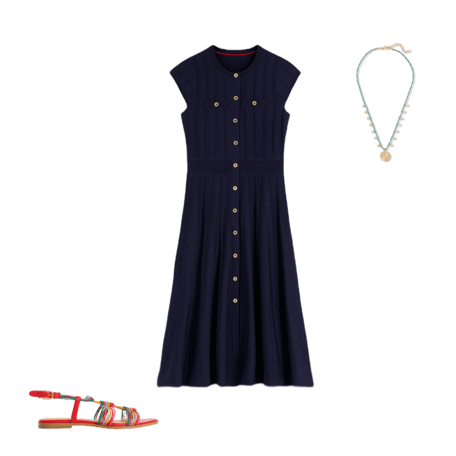 bronx and banco lika belted asymmetric ruffle dress Muriel Lace-Trim Maxi Dress in Navy