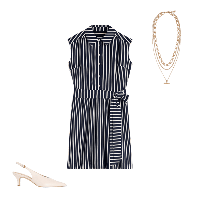 Honor Short Jersey Shirt Dress-Navy and White Stripe | Boden USA