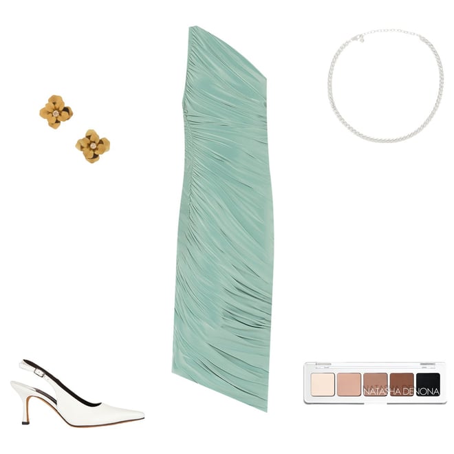 dusty blue and sage green dress Wedtrend Women Dusty Sage Bridesmaid Dress with Slit A-Line Square Neck  Long Floral Wedding Guest Dress – WEDTREND main image 1