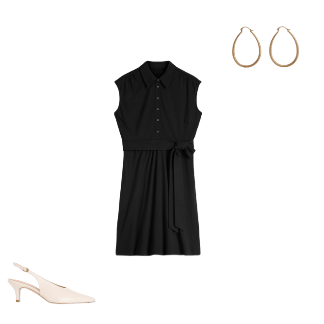 Honor Short Jersey Shirt Dress-Black | Boden USA