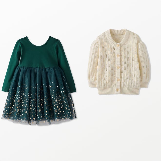 Long Sleeve Shimmer Tulle Dress | Hanna Andersson