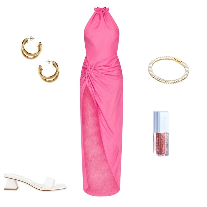 isla dress in pink ow collection OW Collection فستان ISLA في Pink