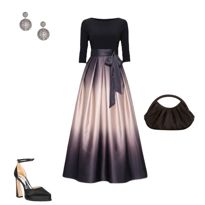 smithereens evening dress Carrie Satin Sequin Lace-Up Formal Dress main image 1