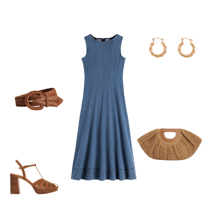 Annet Denim Midi Dress-Mid Vintage | Boden USA