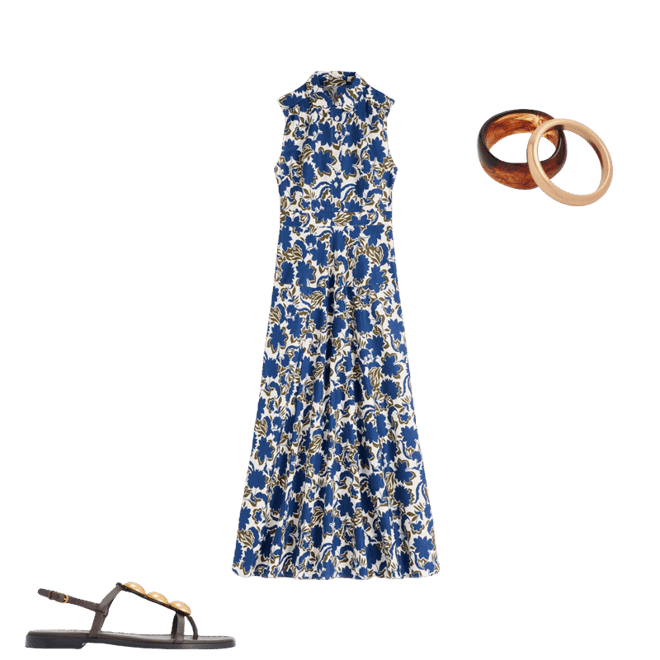 nordstrom blue formal dress Boden Women's Irene Linen Midi Dress in Blue main image 1