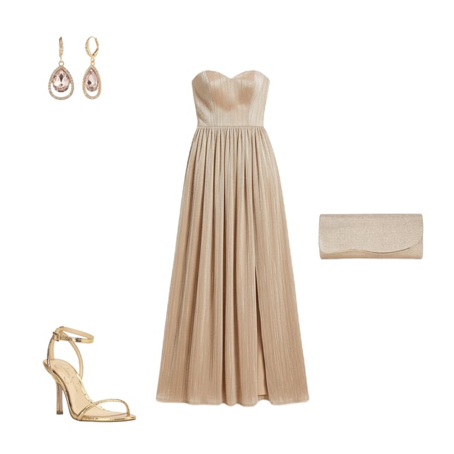 strapless open back dress AUDRINA DRESS main image 1