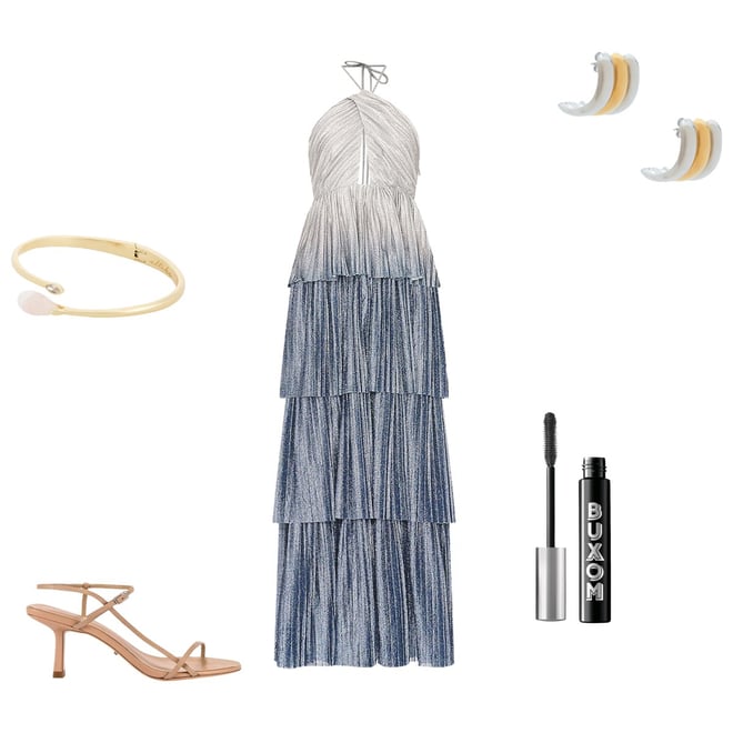 women's a line dress wedding guest Tea-Length Wedding-Guest Slip Dress