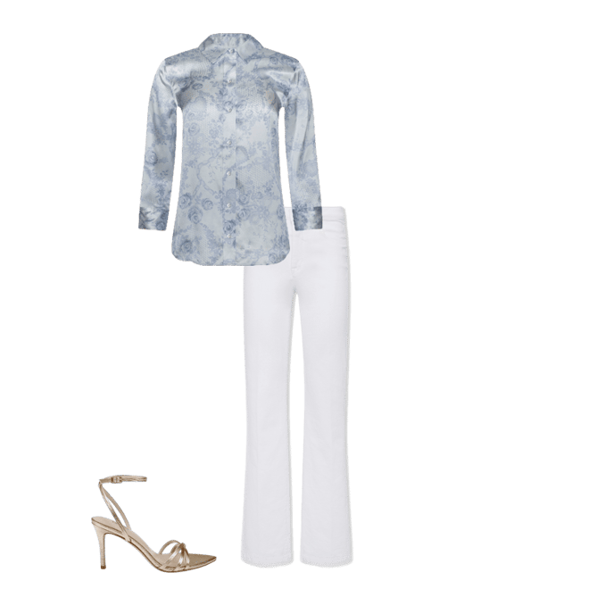 Scottie Wide-Leg Jean in Blanc | L'AGENCE
