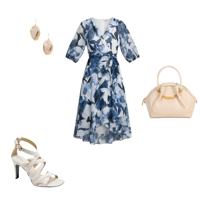 dress white with blue flowers BEST DRESSED VELVET MINI DRESS – AKIRA main image 0