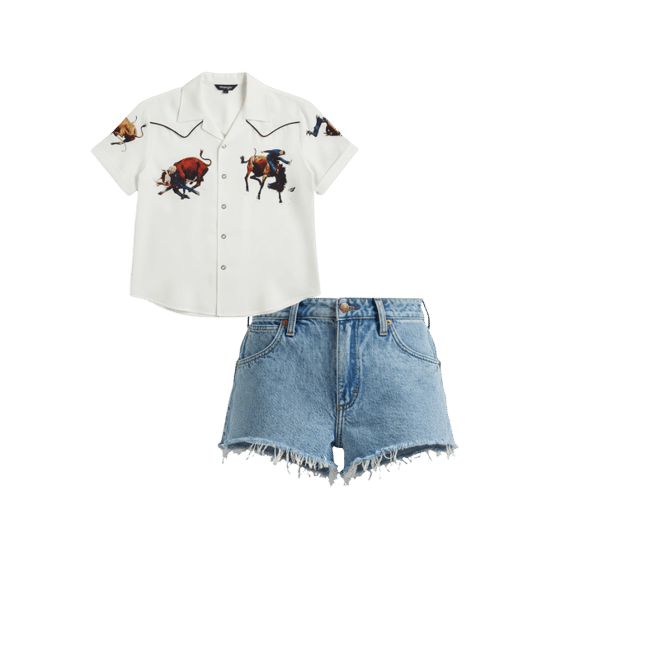 Women's Wrangler® 2.5" Cowboy Short in Sunflower