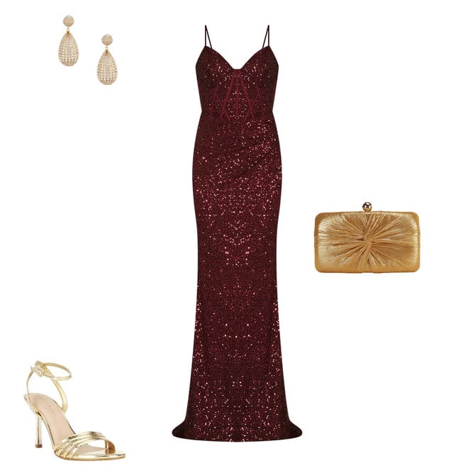 blair waldorf white brunch dress Sexy Long Sleeves Open Back Burgundy Gold Prom Dresses On Sale Burgundy Gold / US8