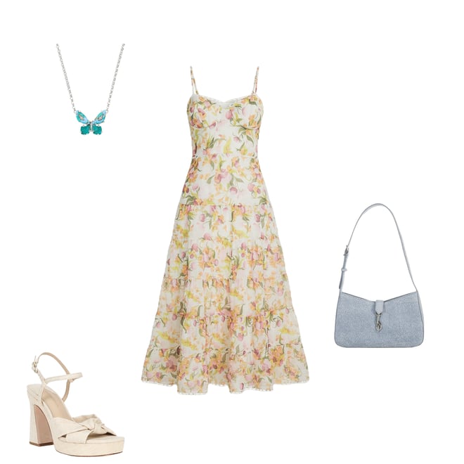 ASTR the Label Lianna Floral Printed Sweetheart Neck Sleeveless A-Line Midi  Dress | Dillard's