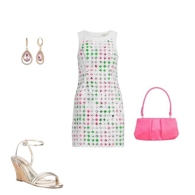 Lilly Pulitzer Lyndon Stretch Poplin Crew Neck Sleeveless Lace Overlay  Shift Dress | Dillard's