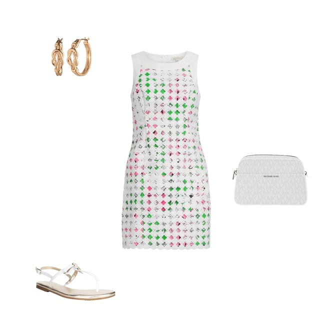 Lilly Pulitzer Lyndon Stretch Poplin Crew Neck Sleeveless Lace Overlay Shift  Dress | Dillard's
