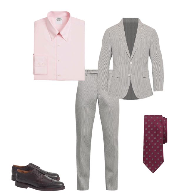 Men's Classic Fit Cotton Seersucker 1818 Suit | Brooks Brothers