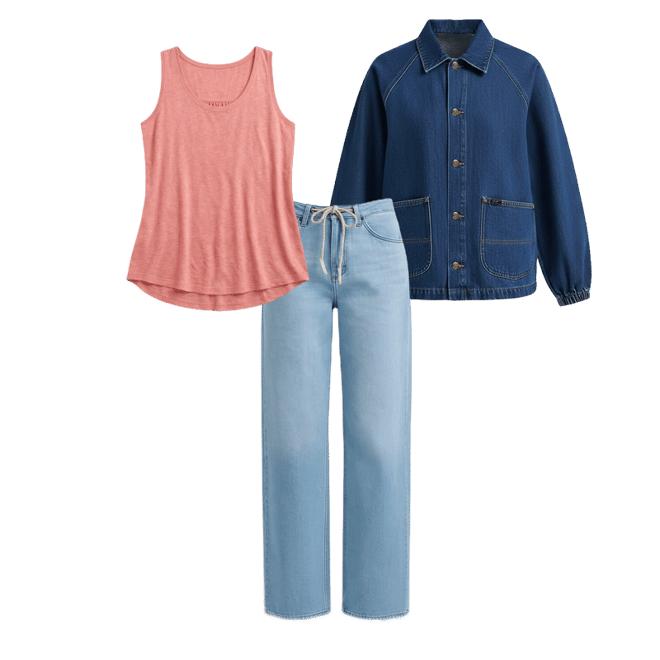 Women's Legendary Loose Drawstring Trouser Jean | Light Wash Denim