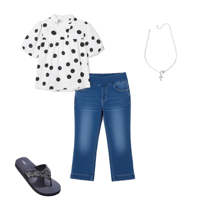 Cato Fashions | Cato Polka Dot Bubble Sleeve Top