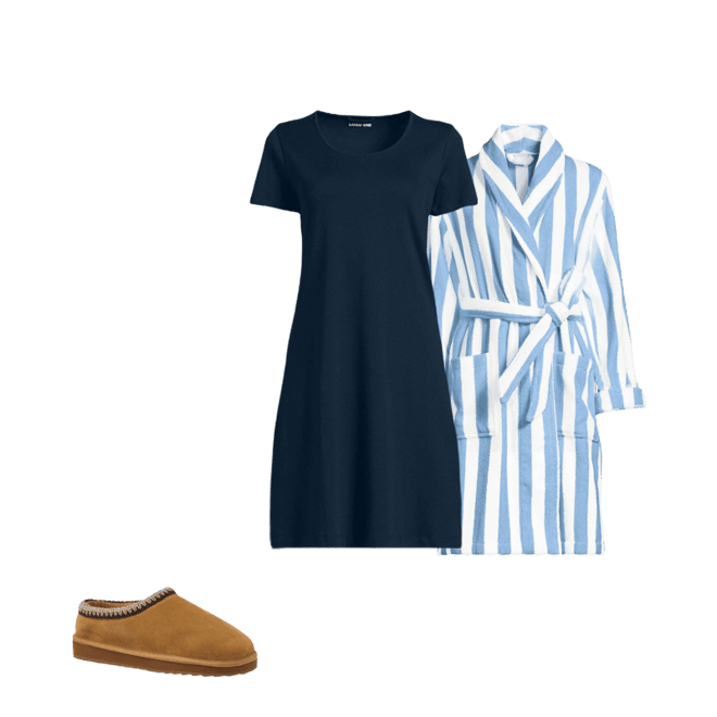 Women's Cotton Short Sleeve Knee Length Nightgown | Lands' End