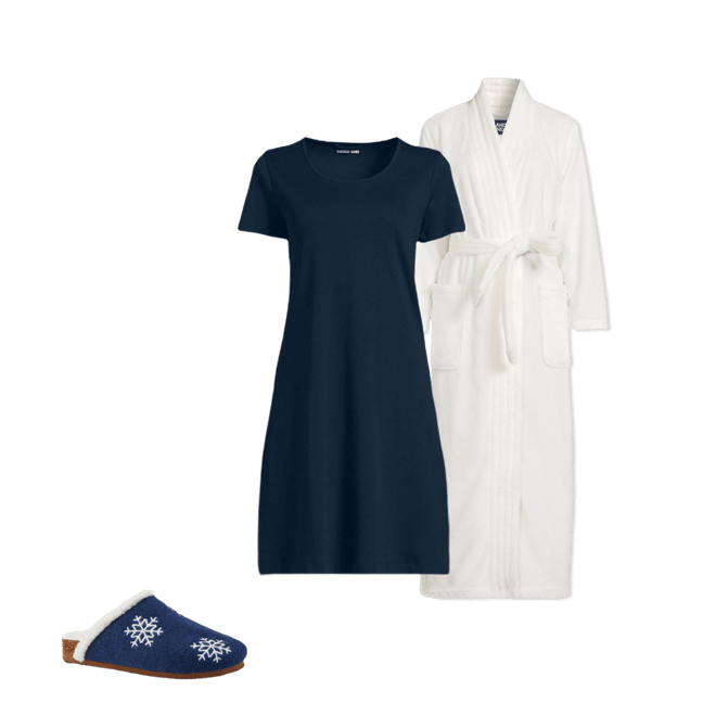 Women's Cotton Short Sleeve Knee Length Nightgown | Lands' End