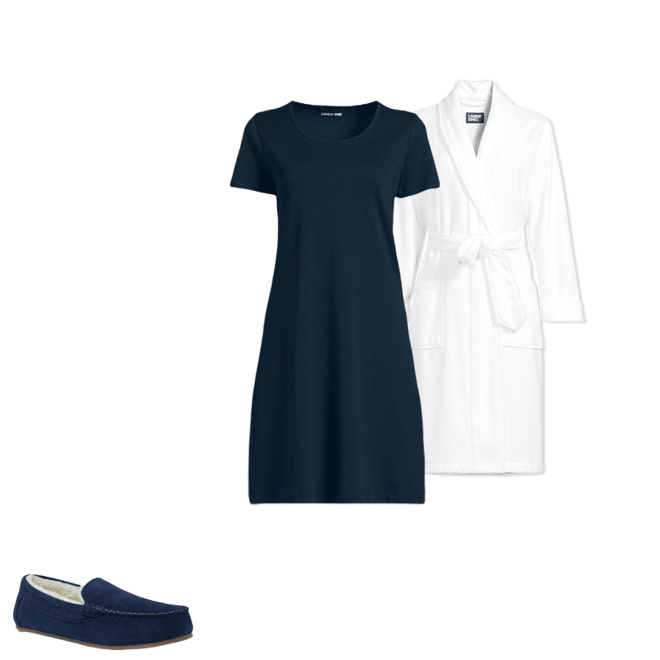 Women's Cotton Short Sleeve Knee Length Nightgown | Lands' End