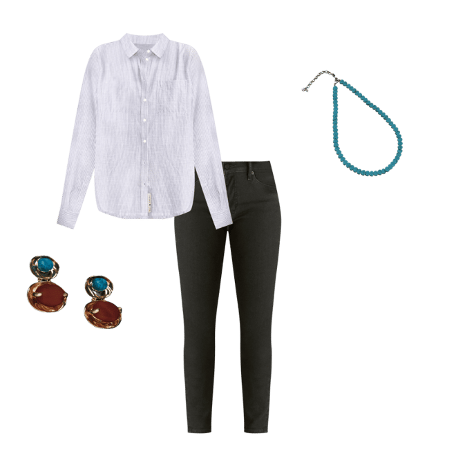 Boyfriend Button Down Shirt in Chateau Rose/ Peach Nectar - Get great