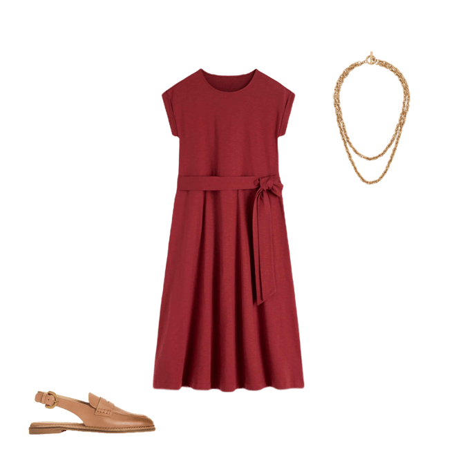 Eve Jersey Midi Dress-Rich Chestnut | Boden USA