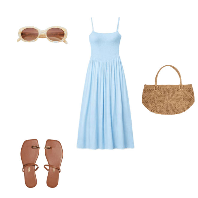 Smocked Bodice Maxi Dress | LSPACE Misha Midi Dress