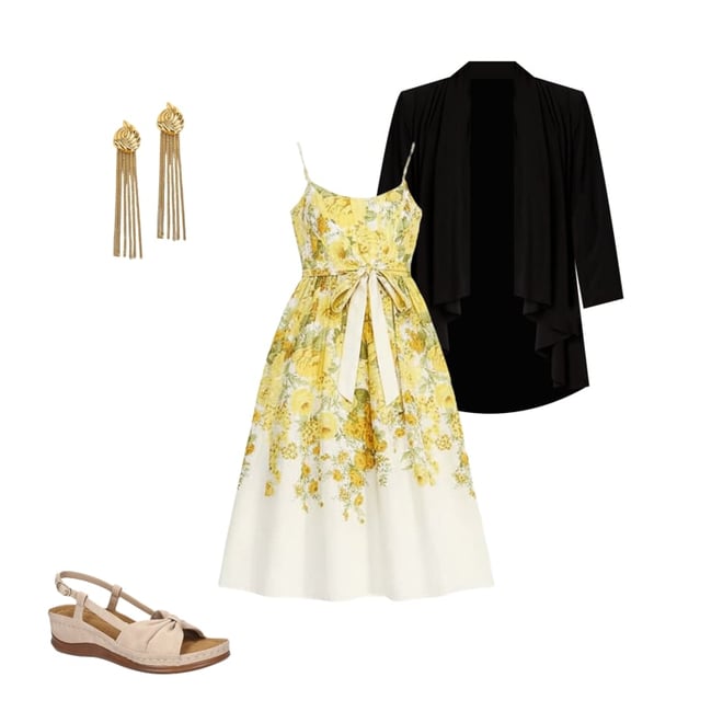 slim fit dress slacks Francis Floral Midi Dress main image 0