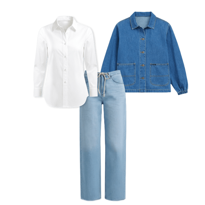 Women's Legendary Loose Drawstring Trouser Jean | Light Wash Denim