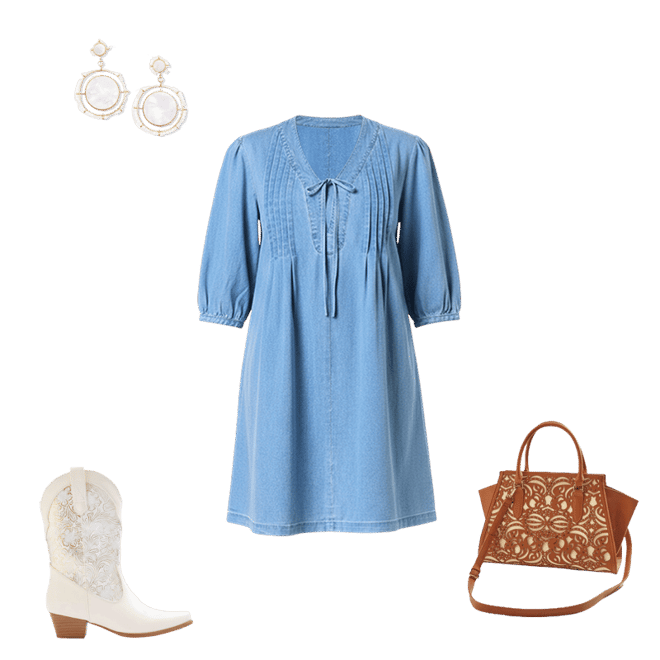 Cato Fashions | Cato Plus Size Faded Denim Swing Dress