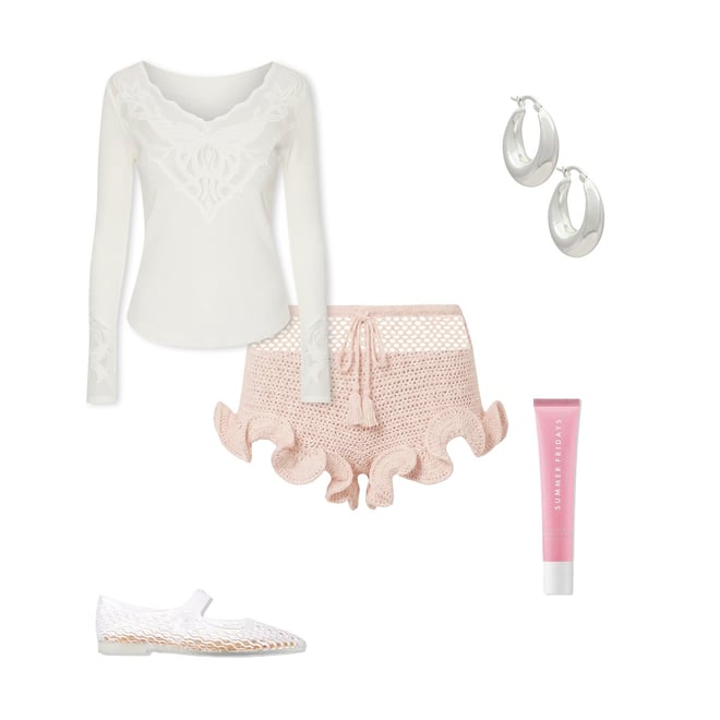 Free People Butterfly Cuff Top in Sugar Swizzle | REVOLVE