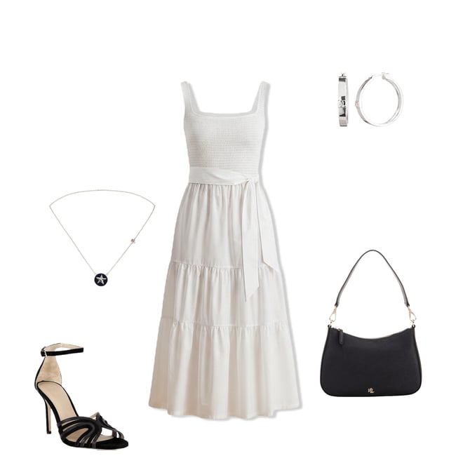 Lauren Ralph Lauren Jersey Ribbed Knit Square Neck Sleeveless Midi Dress |  Dillard's