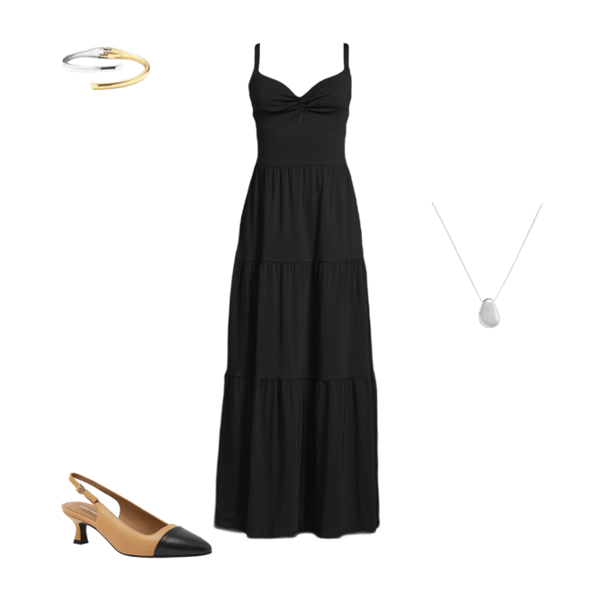 Women's Cotton Modal Twist Front Tiered Maxi Dress | Lands' End