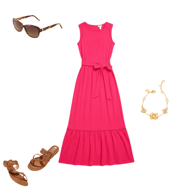 Nantucket Slub Sleeveless Maxi Dress | Talbots